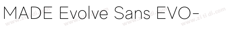MADE Evolve Sans EVO字体转换 MADE Evolve Sans EVO字体转换